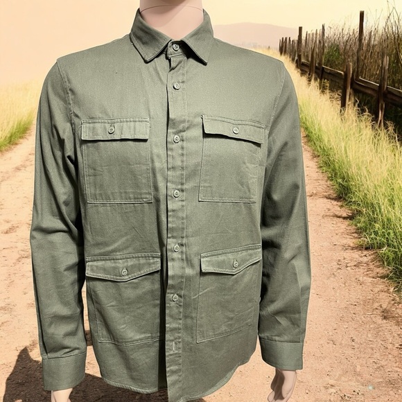 Brave Soul London Four Flap Pocket Utility Shacket - Picture 8 of 16